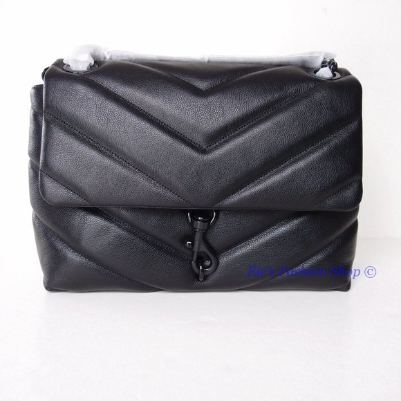 NWT Rebecca Minkoff Edie MAXI Convertible Shoulder Bag Caramello AUTHENTIC - Picture 7 of 8